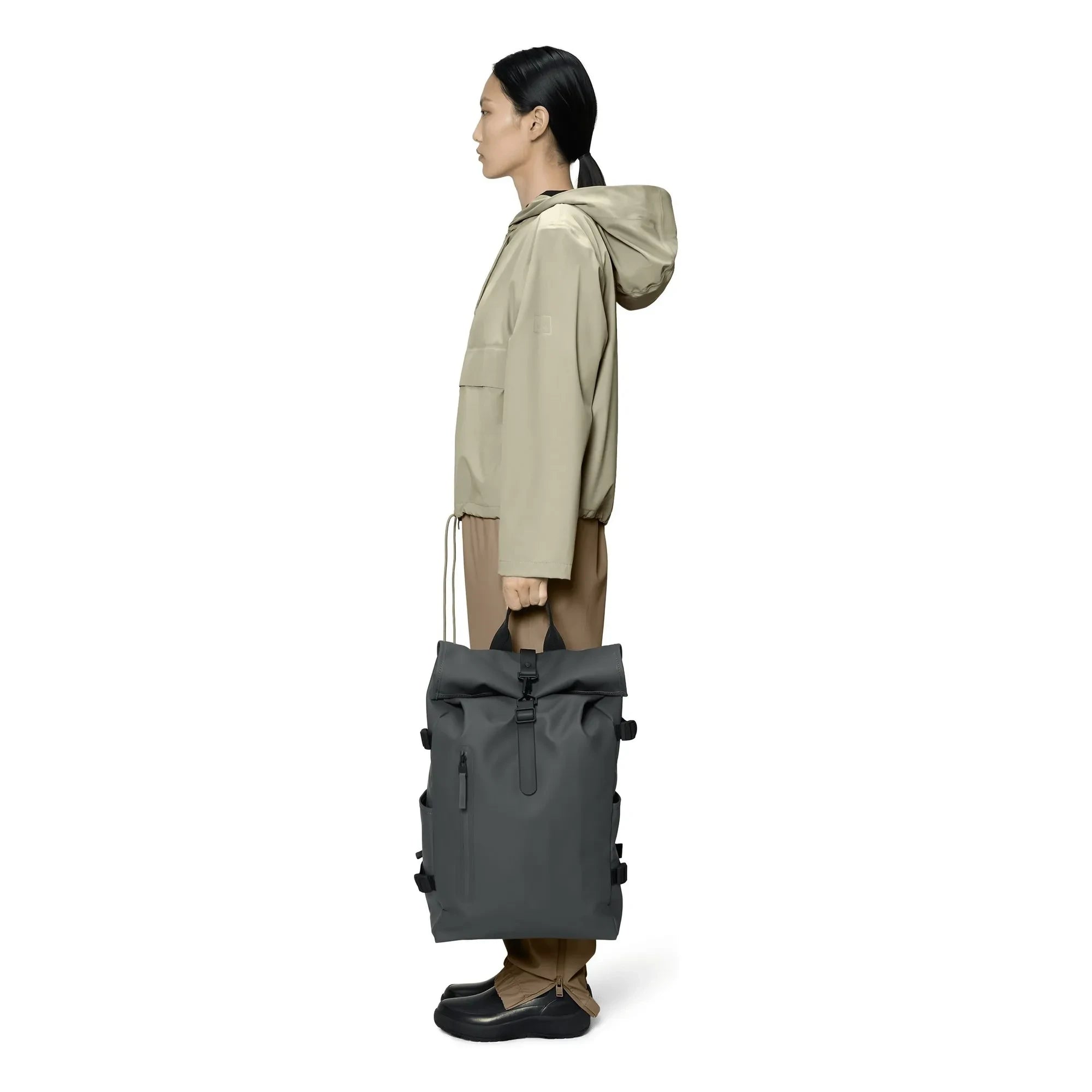 Rains - Rolltop Sırt Çantası Large | Koyu gri