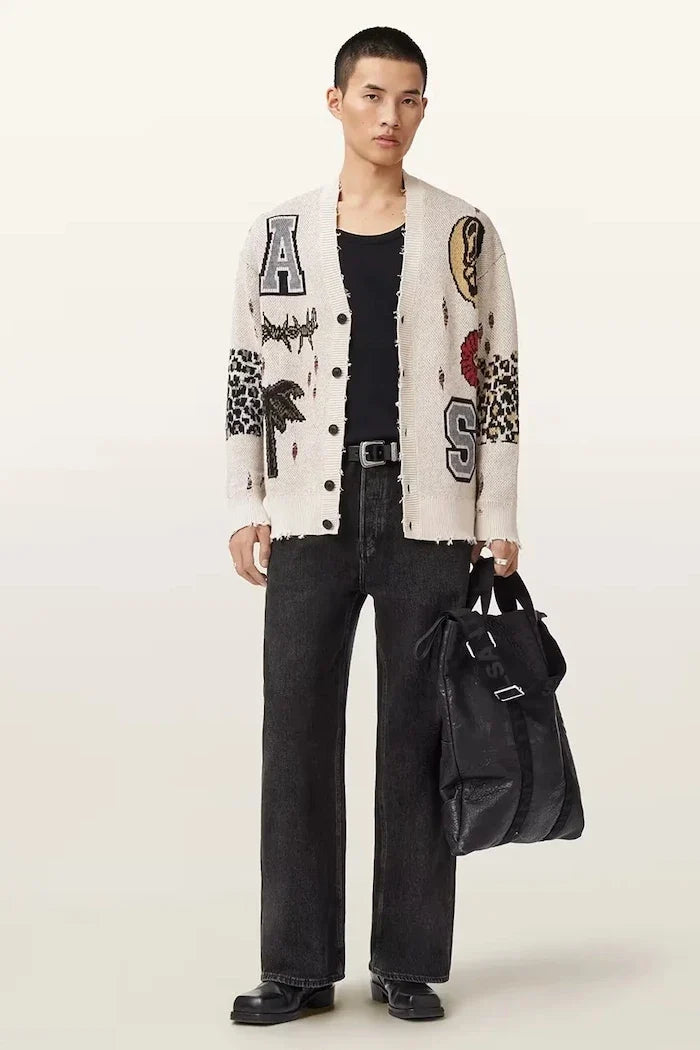 AllSaints Erkek Yün Karışımlı Yelek FOXX