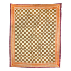Doing Goods - Checkmate atışlı ve pamuk tote çanta | Hardal