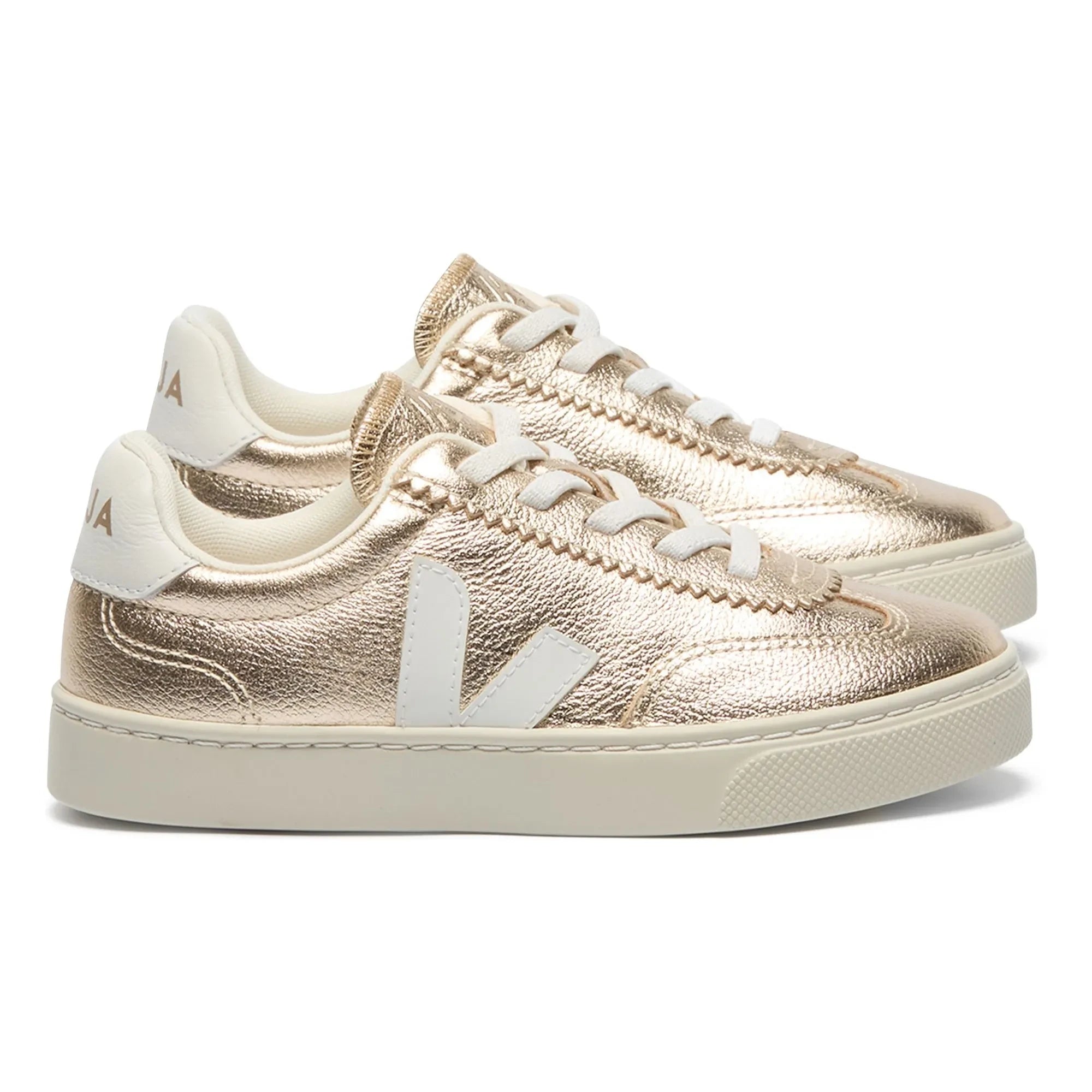 Veja - O.T. Deri Volley Sneakerlar, Elastik Bağcıklarla | Altın