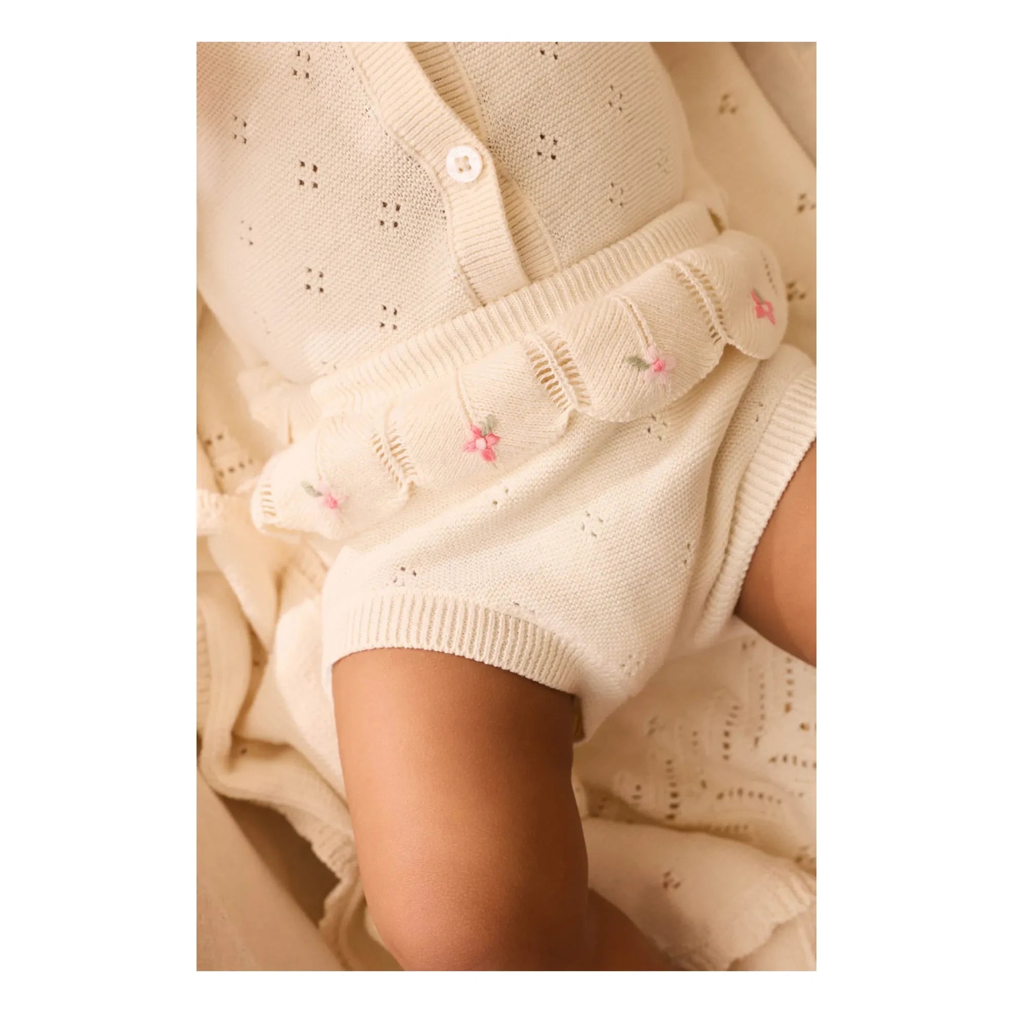 Louise Misha - Bloomer Pointelle Mylia | Krem