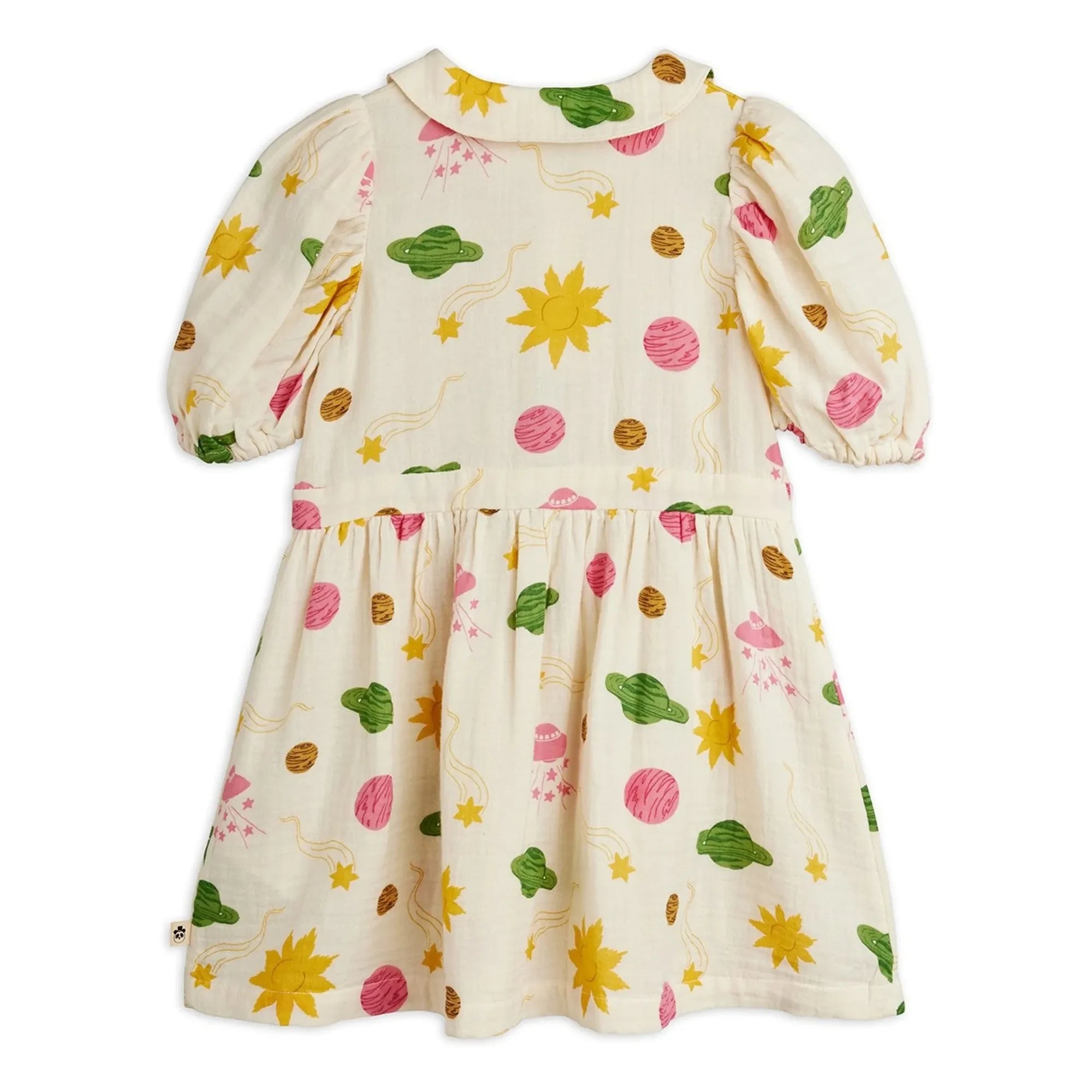 Mini Rodini - Kleid aus Bio-Musselin | Ecru