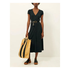 Sessùn - Nea Ribbed Dress | Blue & Black