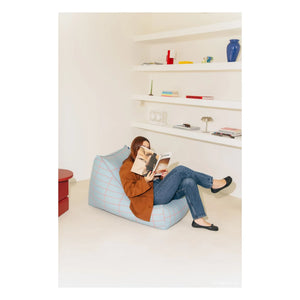 Nobodinoz - Vibes langer Pouf | Blau