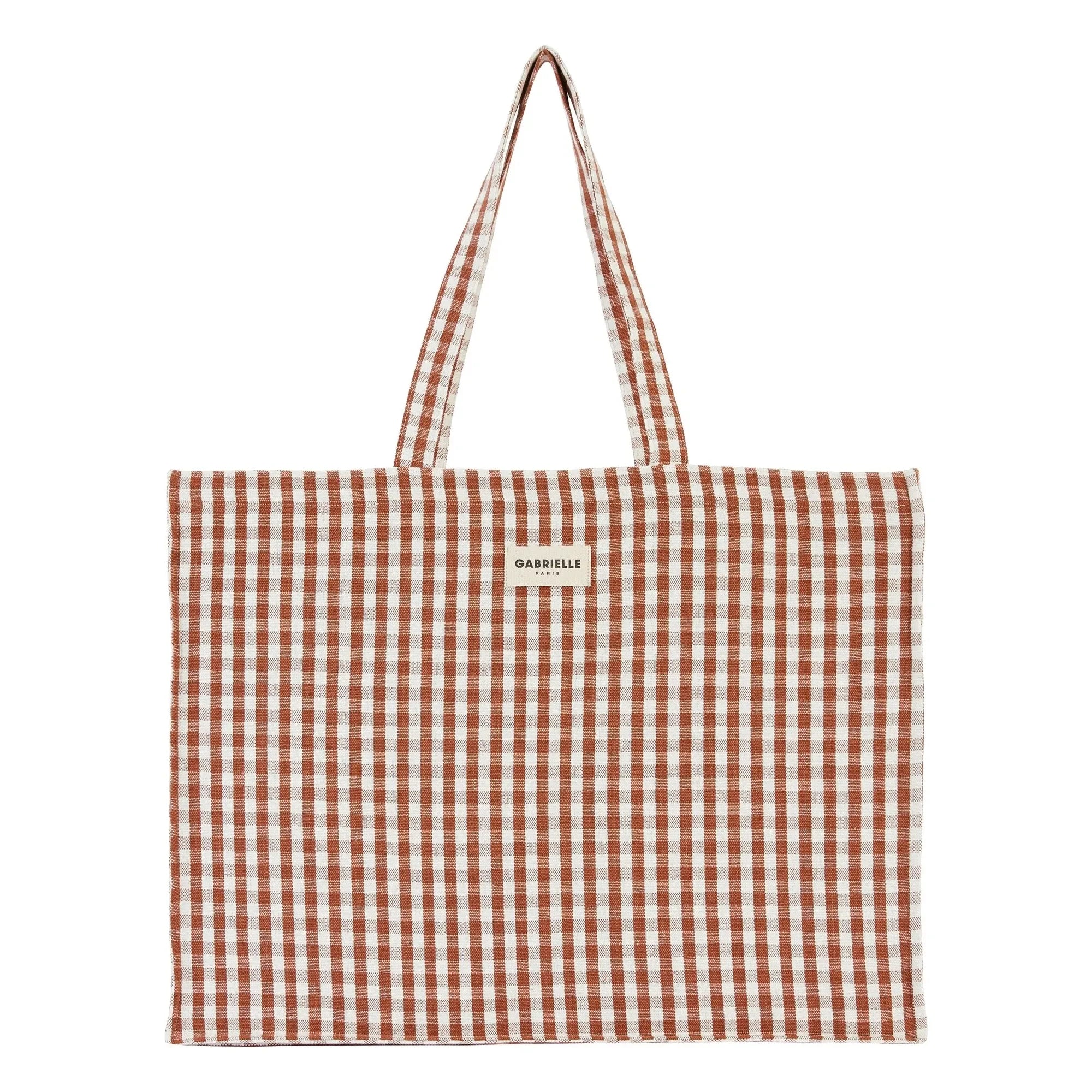 Gabrielle Paris – Wochenendtasche aus Moka-Karo | Mokka
