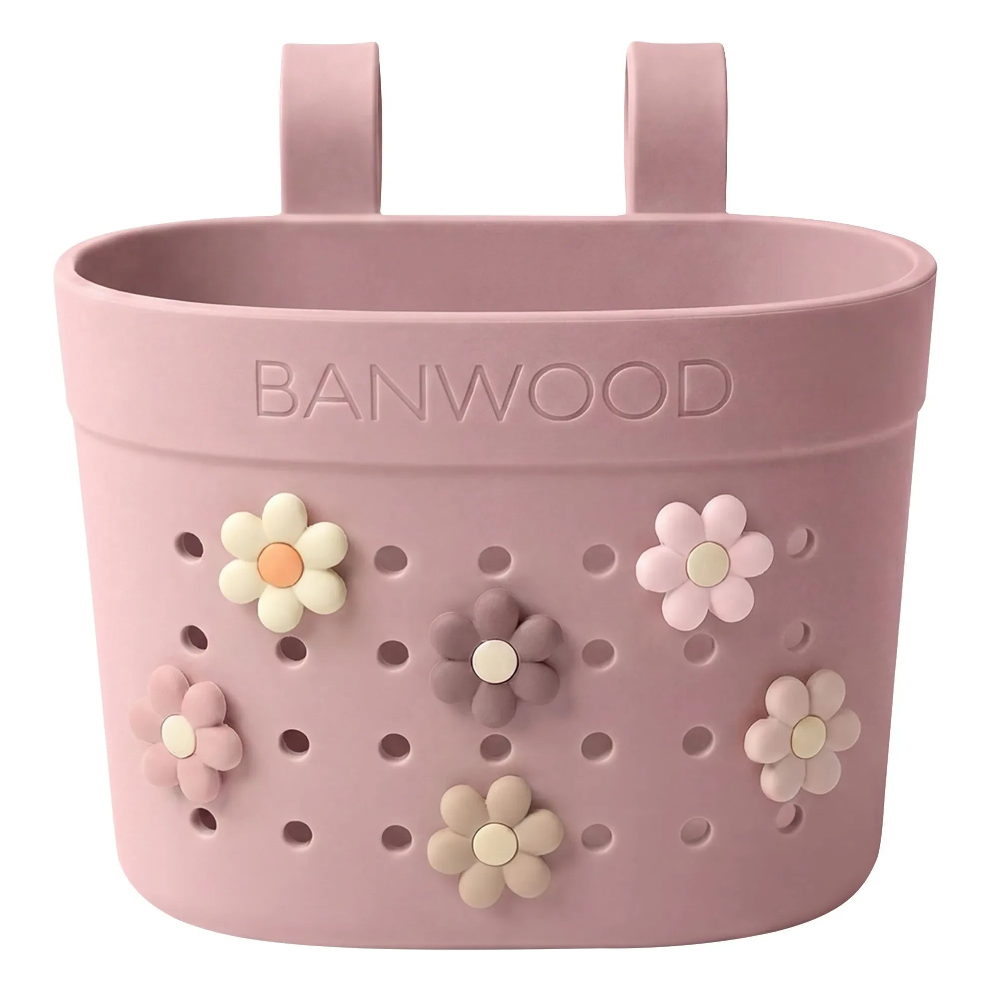 Banwood - Pin & Ride özelleştirilebilir bisiklet sepeti/çekçek | Pembe