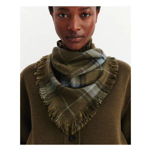 Bompard - Swann Tartan Kaschmir Mini-Schal | Olive