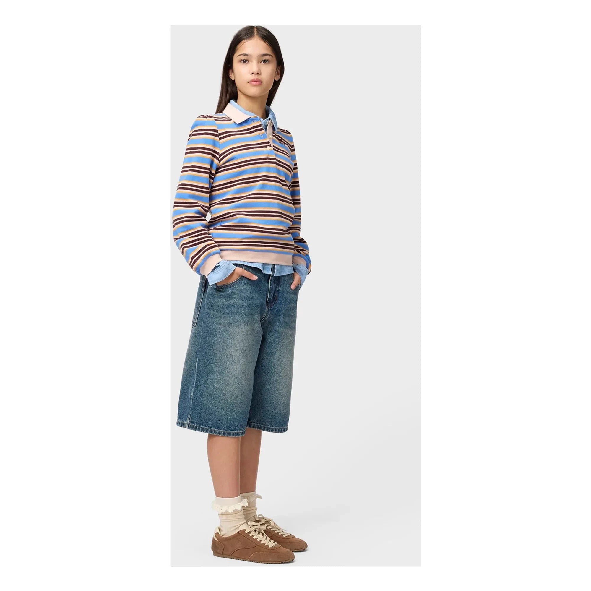 Molo - Alphie Denim Organik Pamuk Bermuda Şort | Mavi