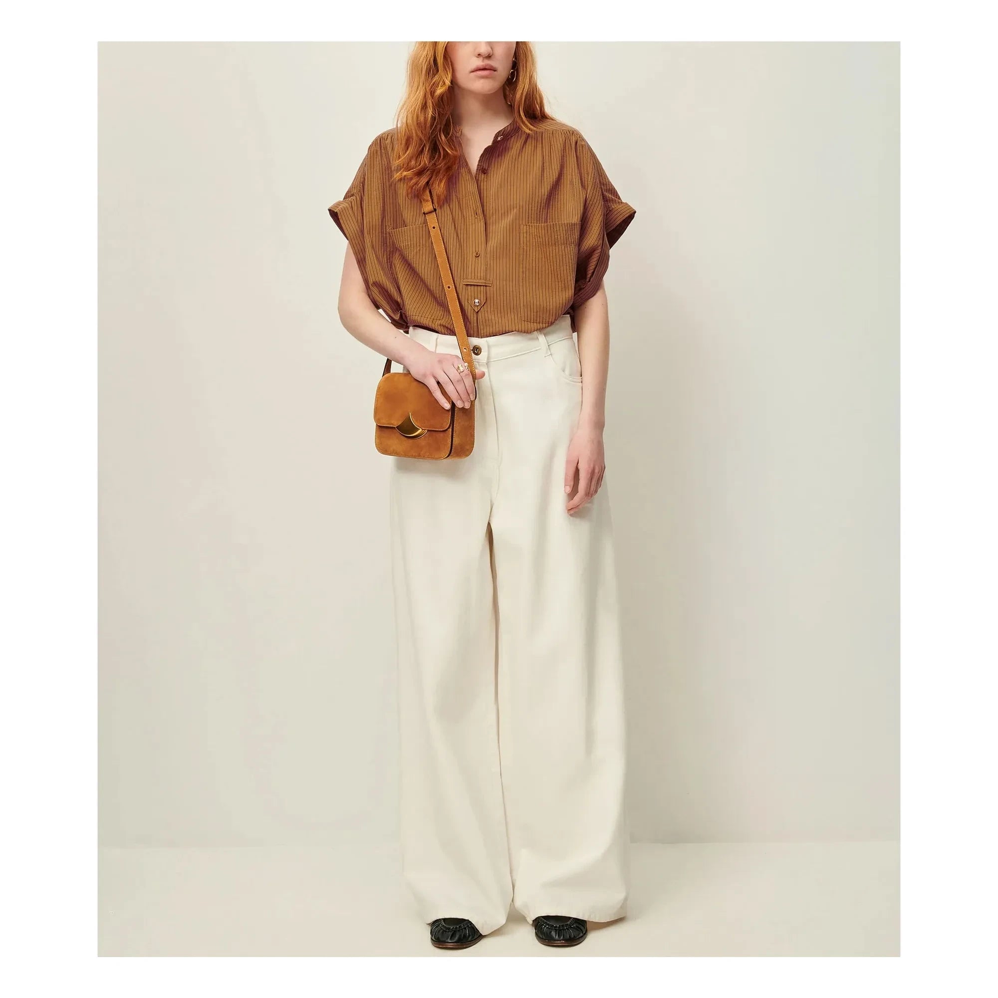 Sessùn - Camille Striped Blouse | Brown