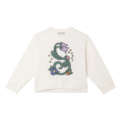 Stella McCartney Kids - Organic Cotton Flower Sweatshirt | Ivory