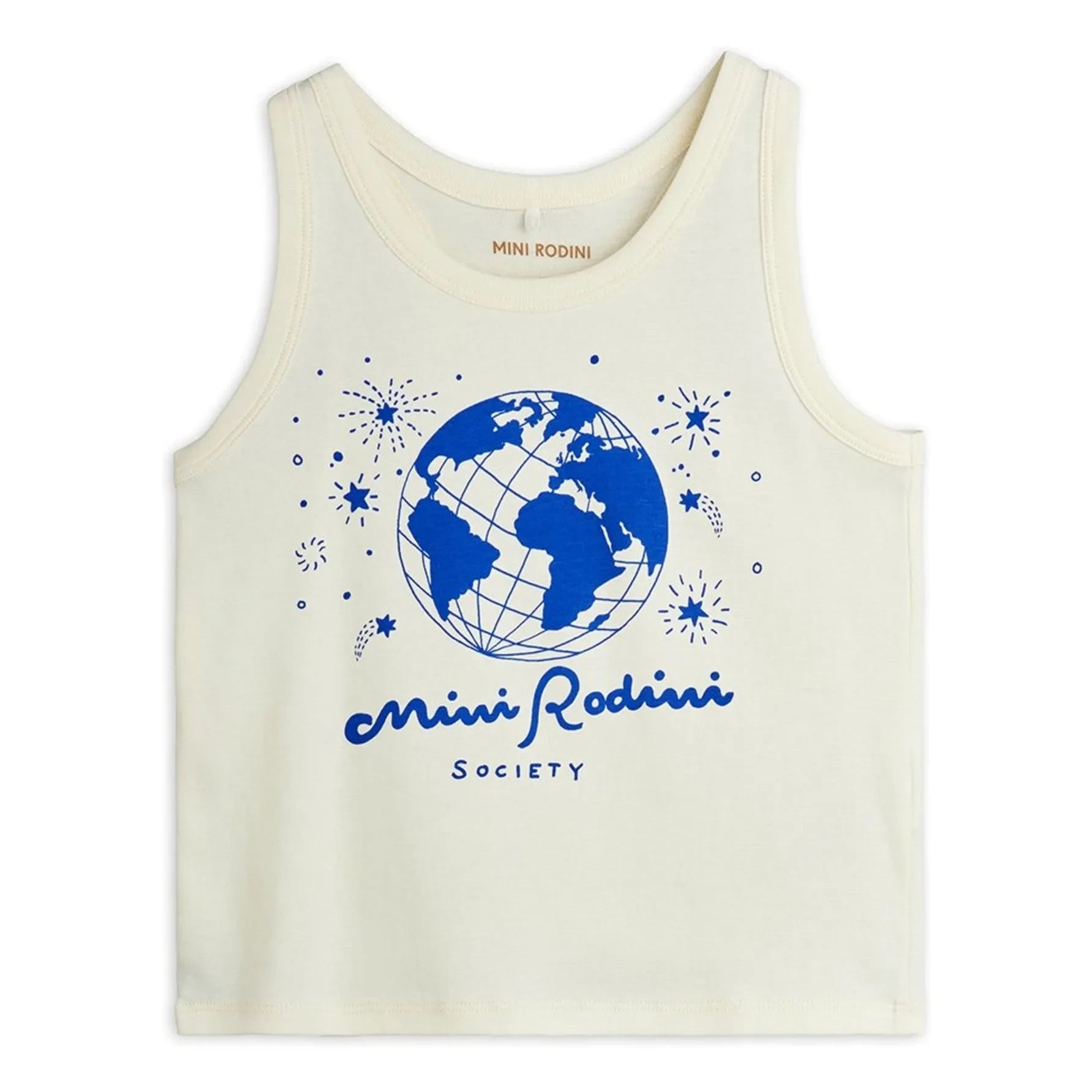 Mini Rodini - Society athlete top GOTS certified organic cotton | Ecru