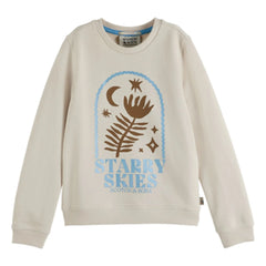 Scotch & Soda - Artwork Starry Skies Sweatshirt aus Bio-Baumwolle | Ecru