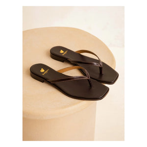 Bobbies - Left Leather Sandals | Brown