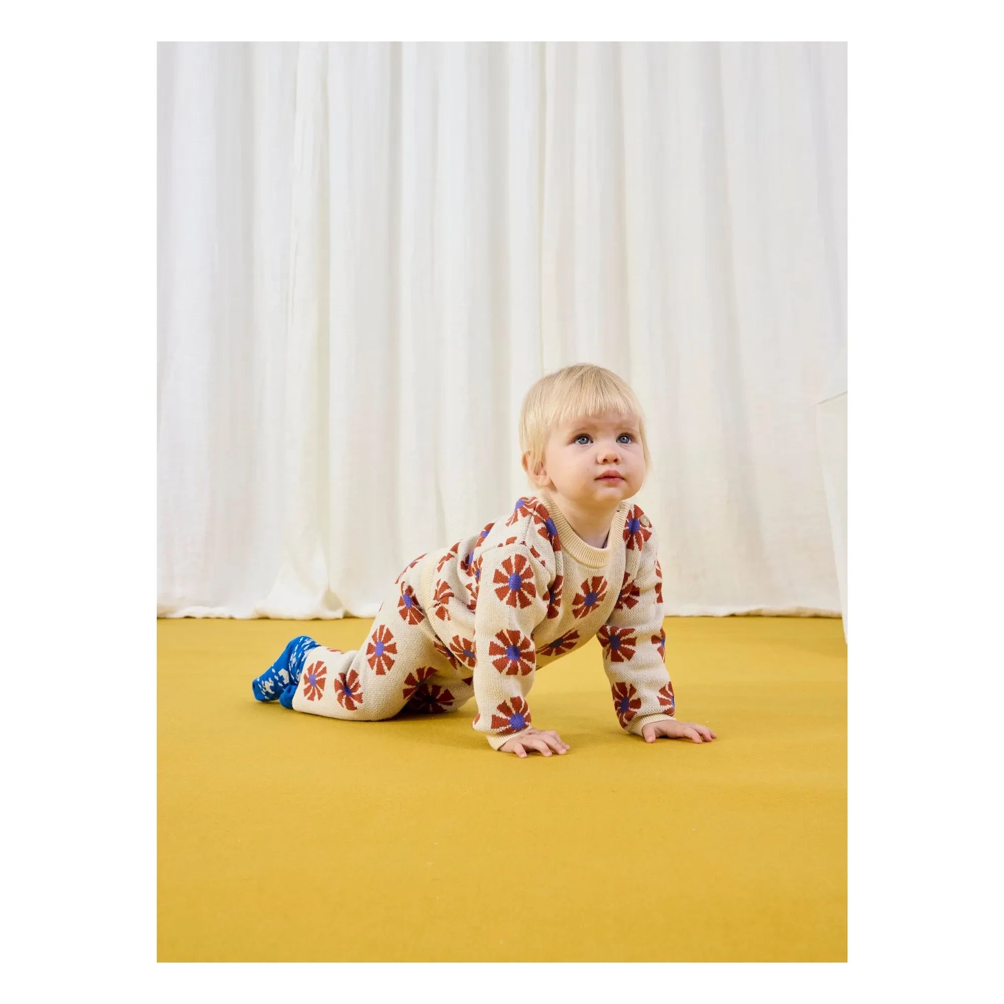 Bobo Choses - Organic Cotton Jacquard Knit Pants | Beige
