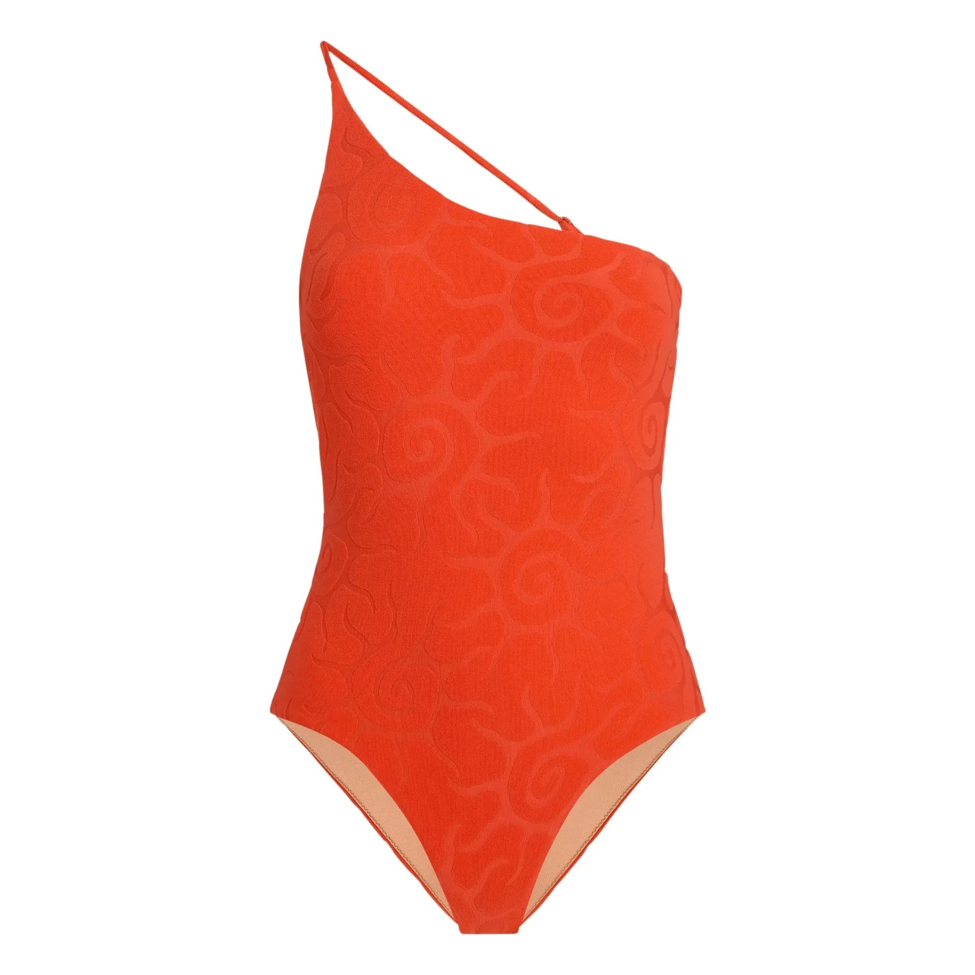 OAS - Sunero Tuffo Strukturiert Asymmetrischer Badeanzug | Rot