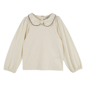 Emile et Ida - Organic Cotton Collared T-Shirt | Ecru