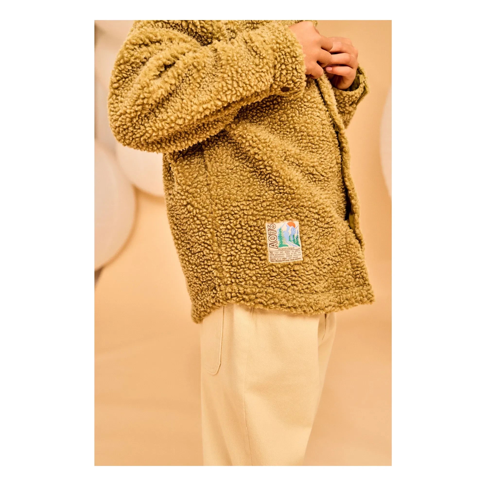 AO76 - Hahoe Sherpa Jacke | Gelbgrün
