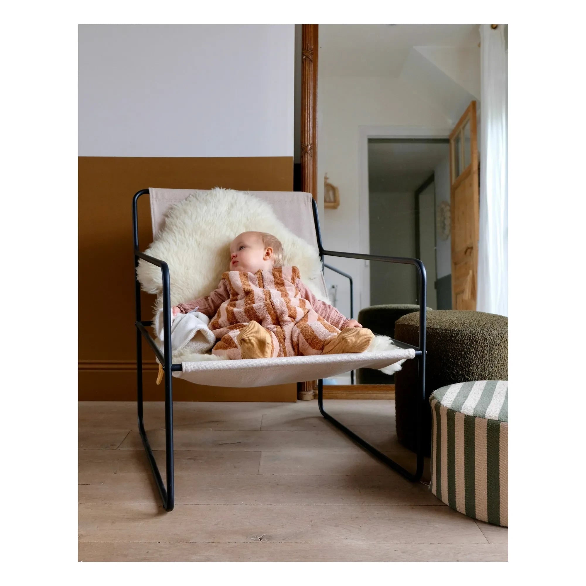 Tante Reine - Mocha Latte Organic Cotton Footed Sleep Suit