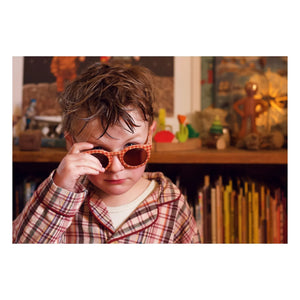Grech & Co - Classic Vichy Polarized Natural Fiber Sunglasses | Light Red
