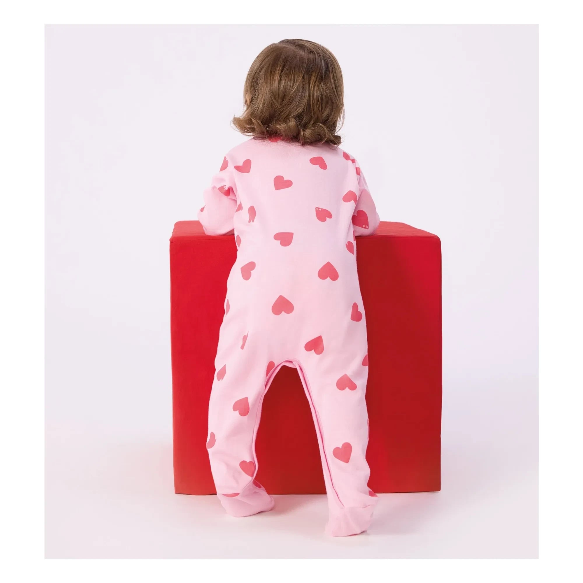 Petit Bateau - İyi Uyu Kalpler PB Pijama | Pembe