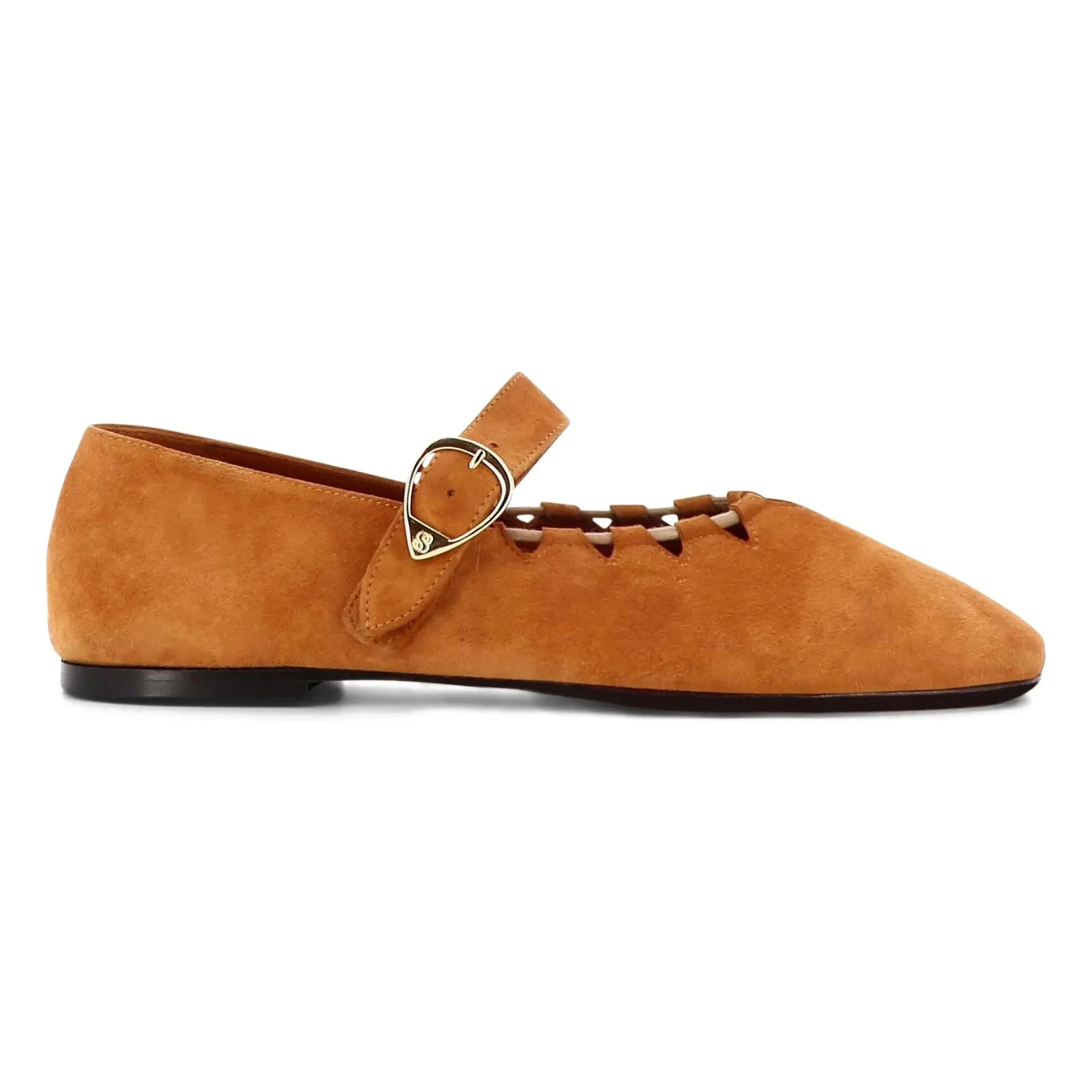 Socque Paris - Balerin Ayakkabılar Ginger Daim | Camel