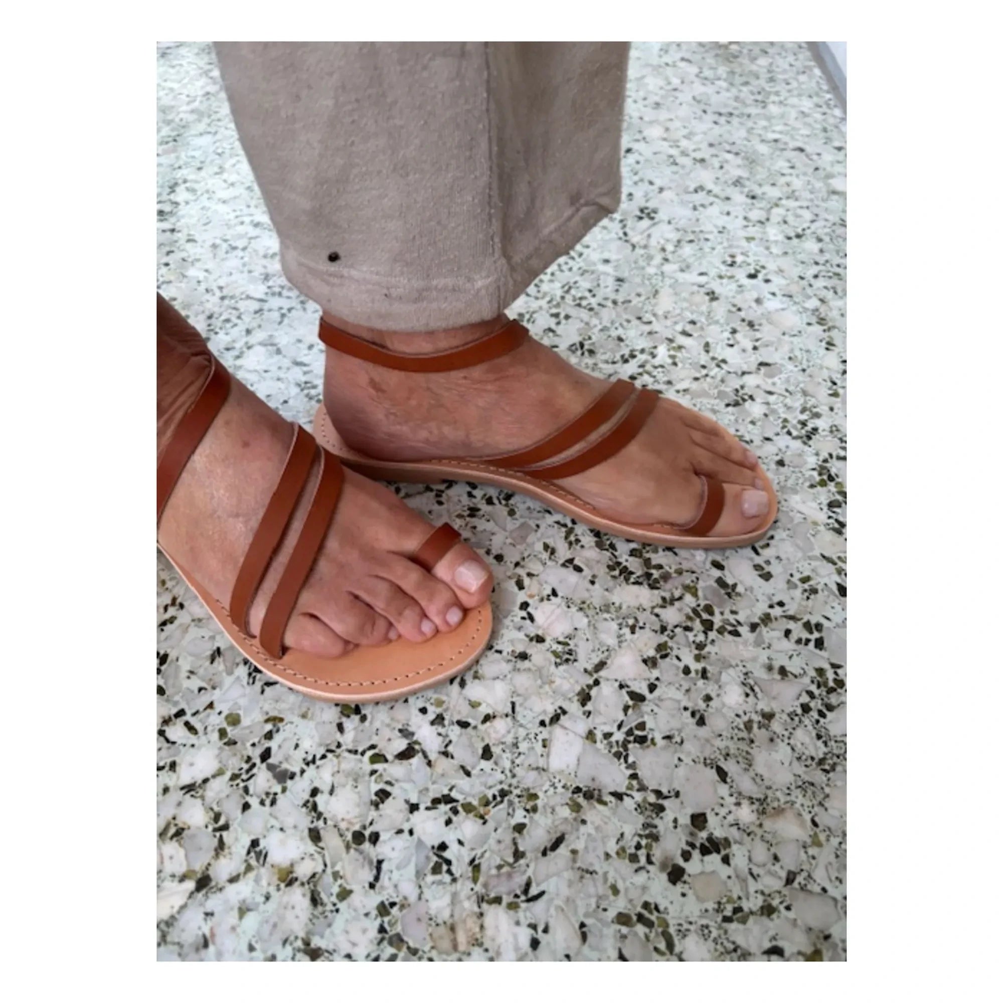Théluto - Agatha sandaletler | Camel