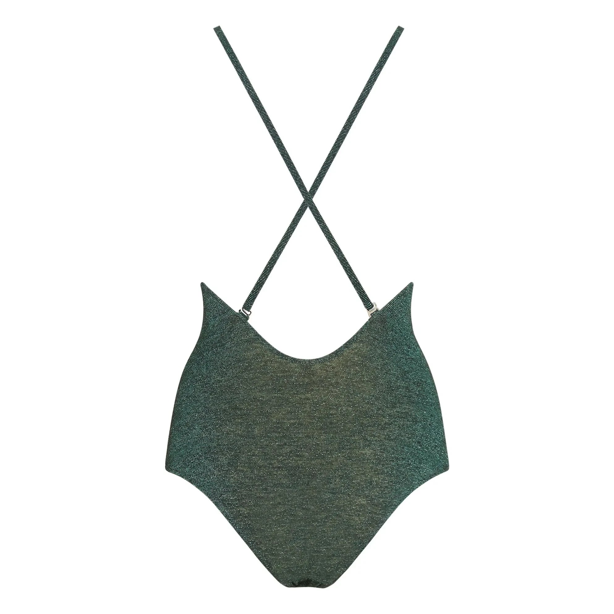 Momoni - Coral Spring Metallic Einteiliger Badeanzug | Grün