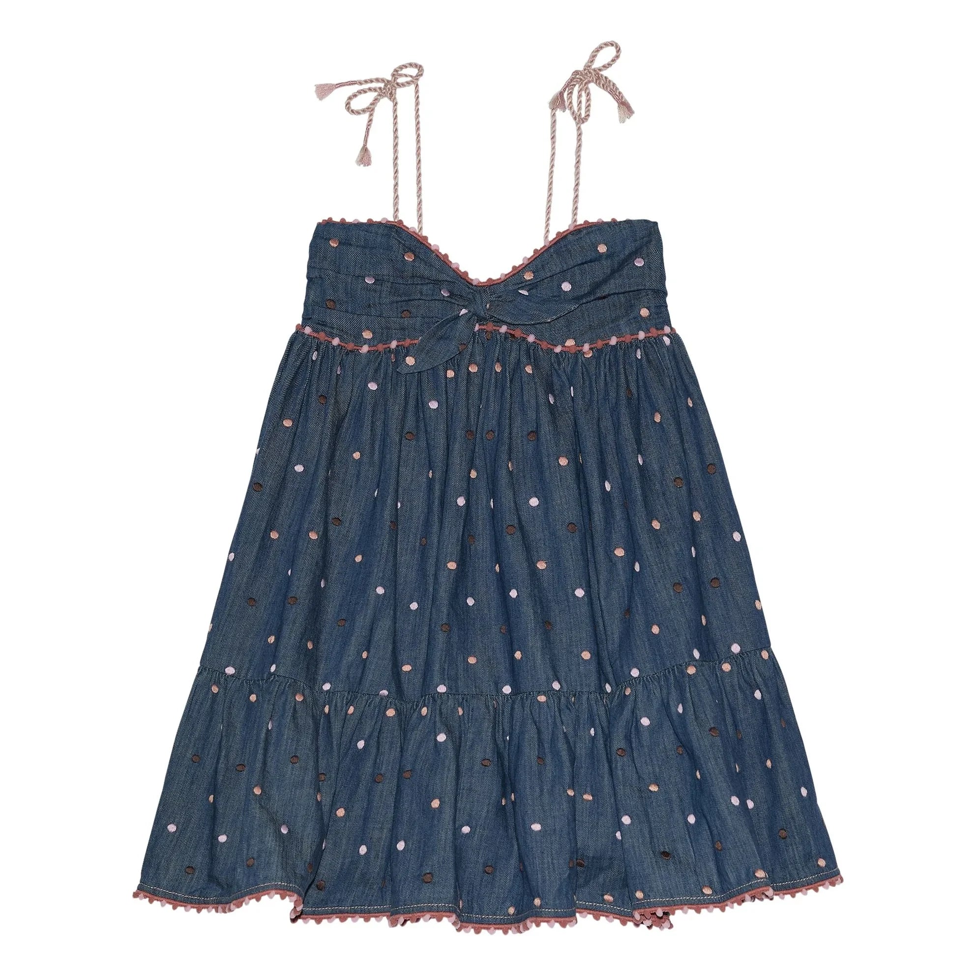 Zimmermann - Awaken Pois Denim Dress | Dark Blue