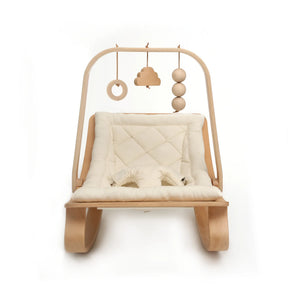 Charlie Crane - Levo Baby Rocking Chair with Toy Activity Bar | Maple