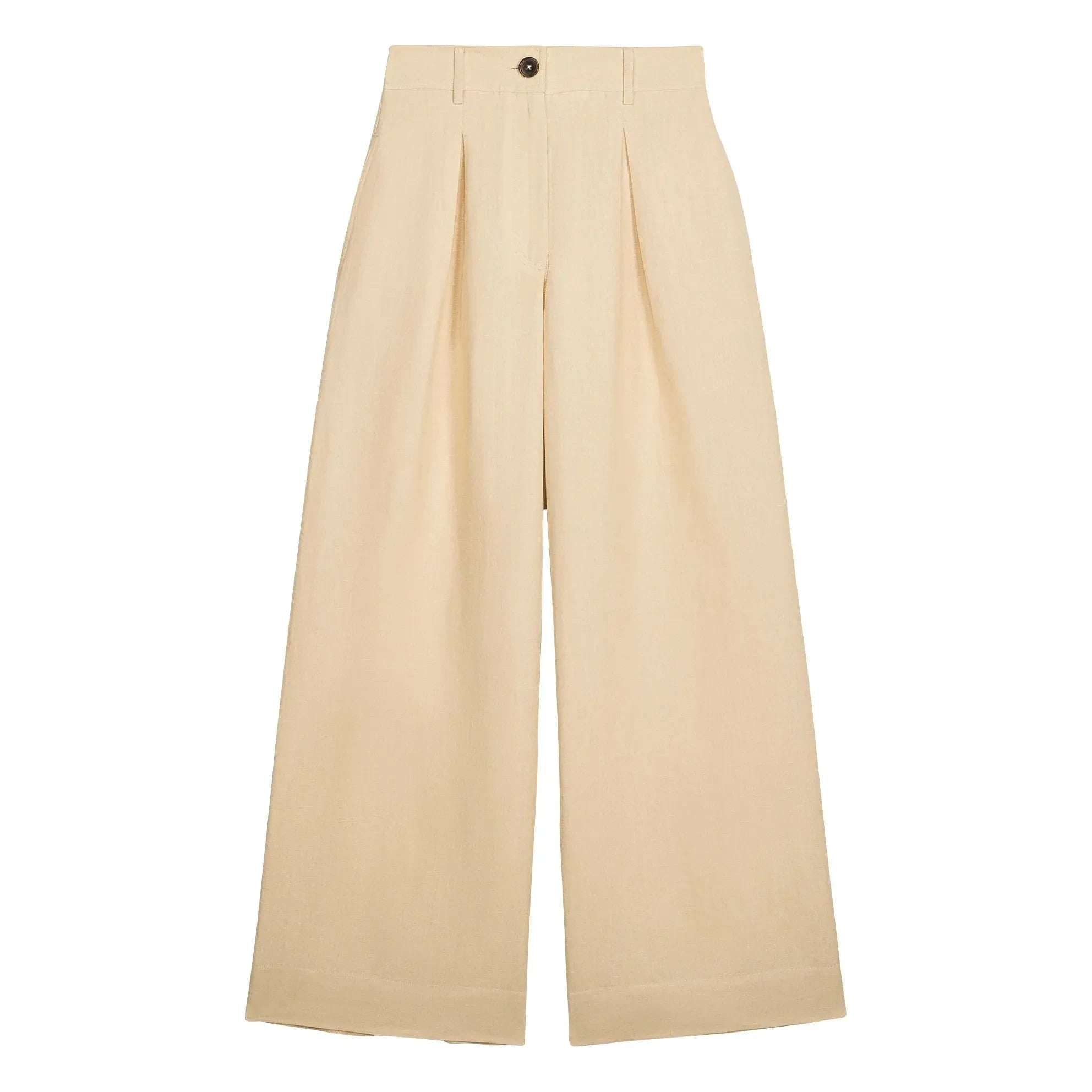 Louise Misha - Federica Linen and Cotton Pants | Ivory