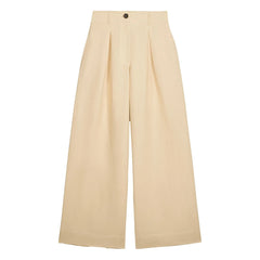 Louise Misha - Federica Linen and Cotton Pants | Ivory