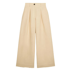 Louise Misha - Federica Linen and Cotton Pants | Ivory