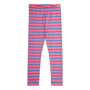 Mini Rodini - Çizgili Organik Pamuk Tayt | Pembe