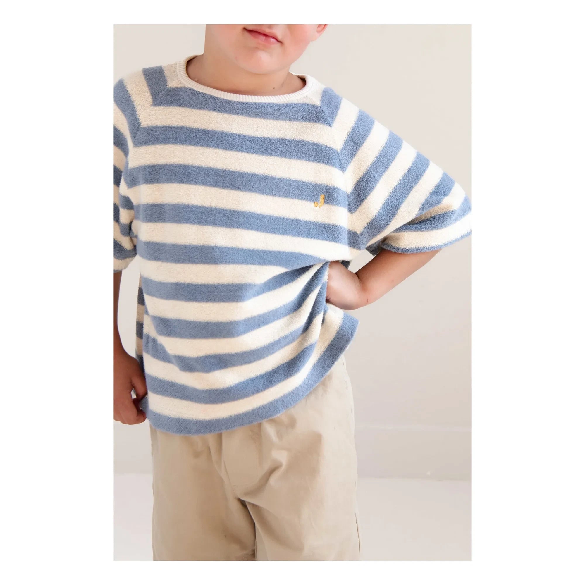 Jenest - Gestreiftes T-Shirt aus Bio-Baumwolle | Blau