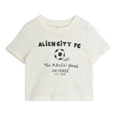 Mini Rodini - Alien City T-Shirt aus Bio-Baumwolle | Ecru