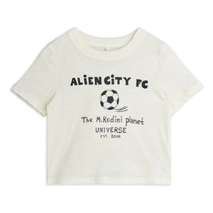 Mini Rodini - Alien City T-Shirt aus Bio-Baumwolle | Ecru