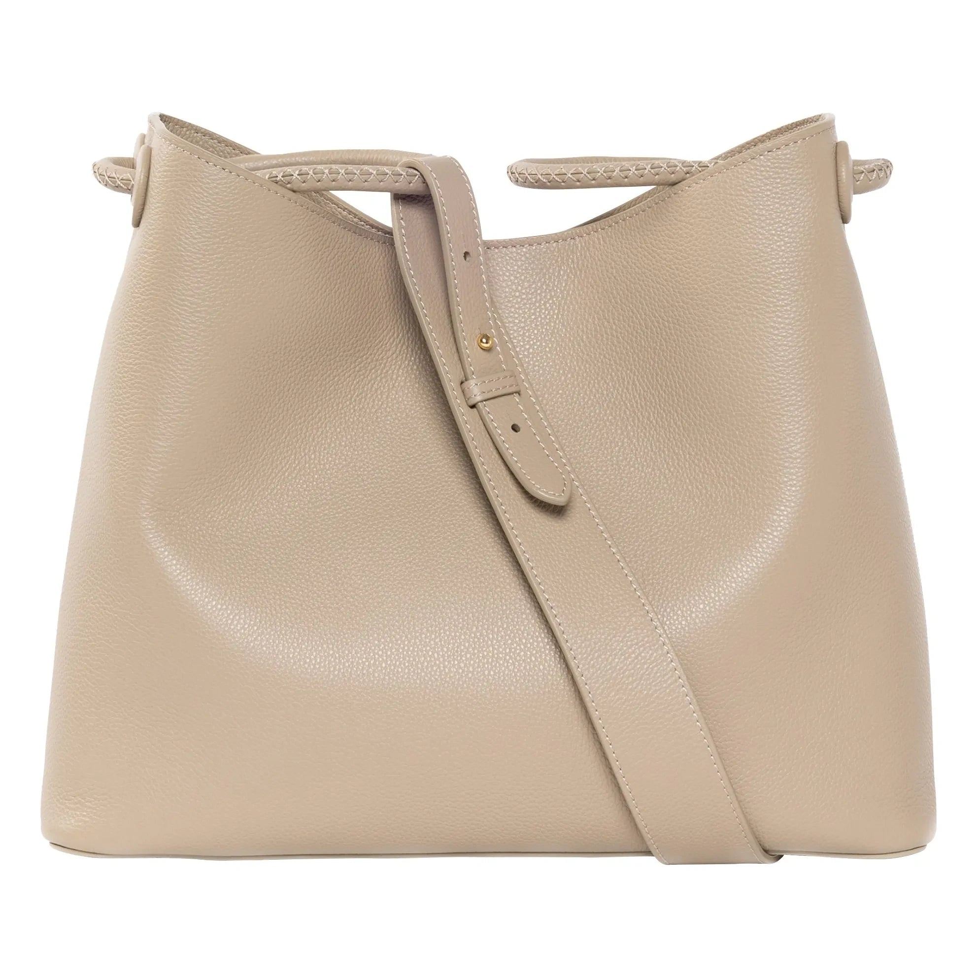 Handing - Vosges Grainé leather bag | Powder brown