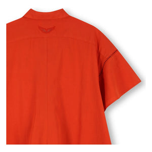 Zadig & Voltaire – Geknöpftes Rüschenkleid | Blutorange