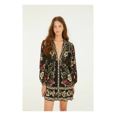 Farm Rio - Rococo Floral Short Dress | Black