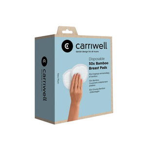 Carriwell Disposable 50x Bamboo Breast Pads - White-Breast Pads-White-One size | Natural Baby Shower