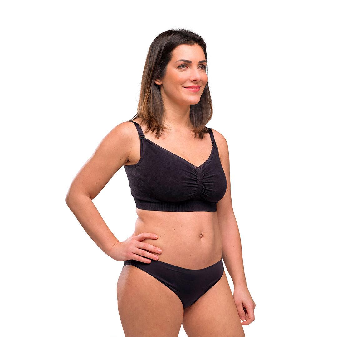 Carriwell Organic Maternity + Nursing Bra - Black-Nursing Bras-Black-Extra Large | Natural Baby Shower