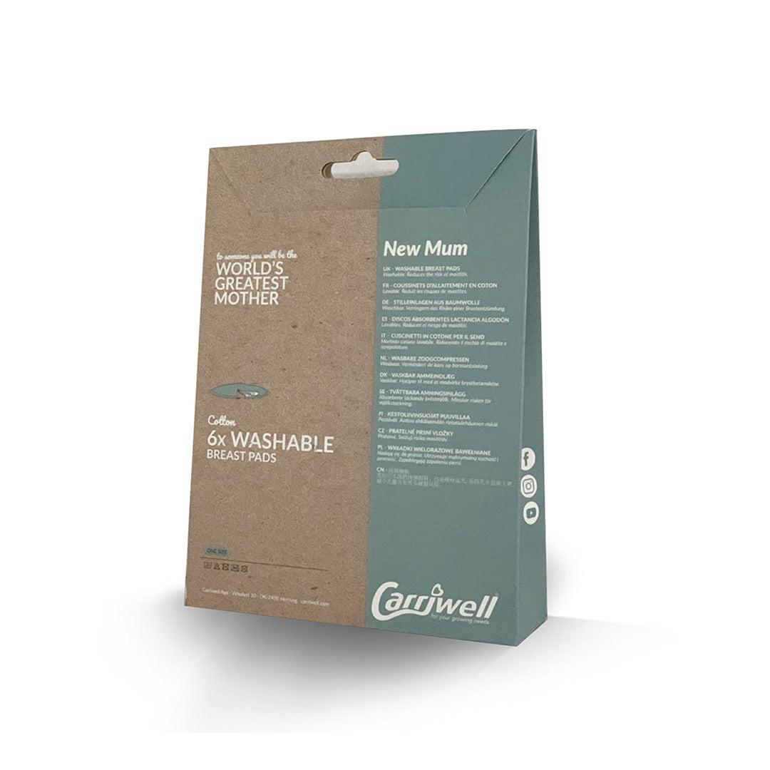 Carriwell Washable Breast Pads - White - 6 Pack-Breast Pads-One Size-White | Natural Baby Shower