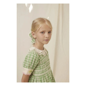 Bebe Organic - Tilia Karo-Smock-Kleid | Blassgrün