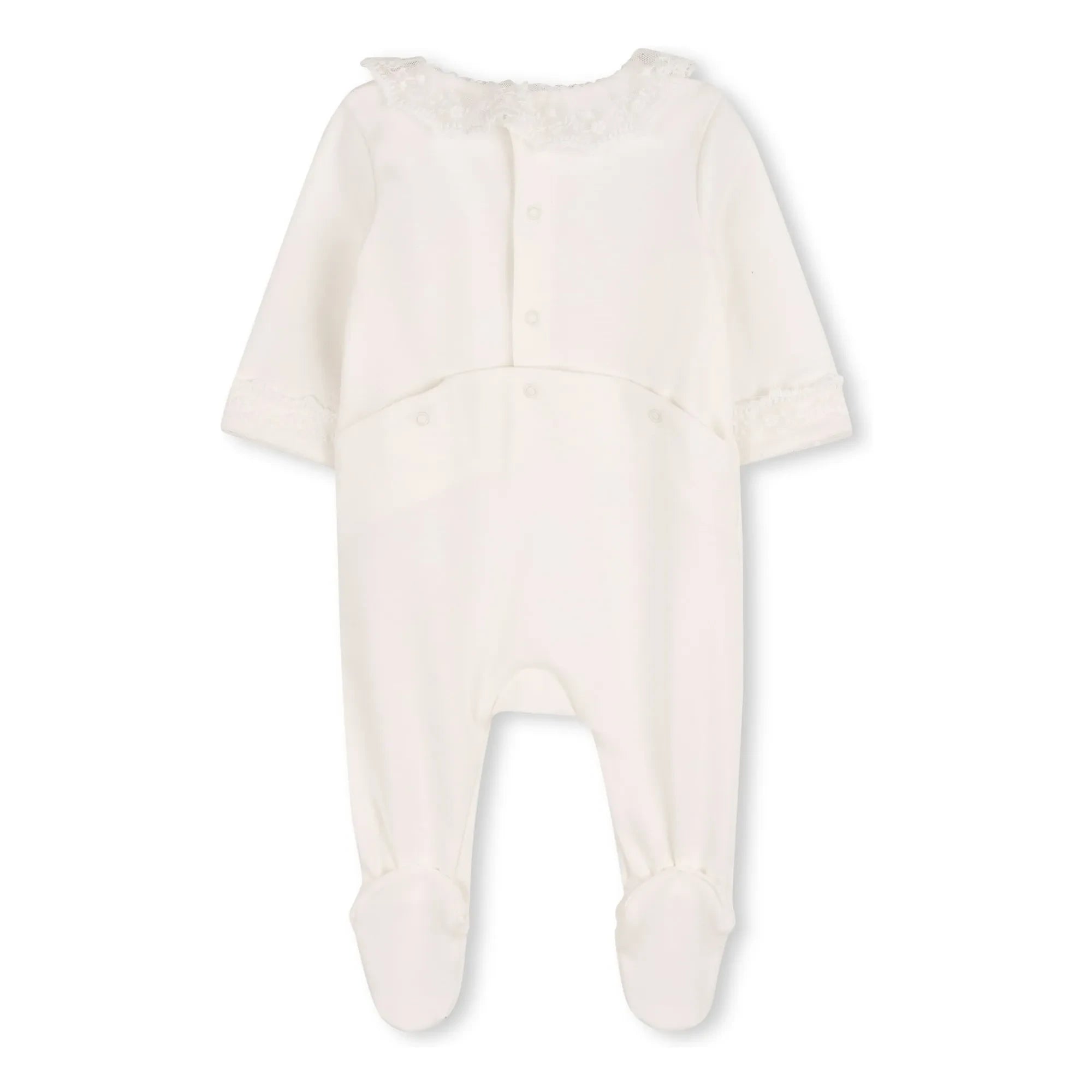 Chloé - Organic Cotton Pajama and Blanket Set | White