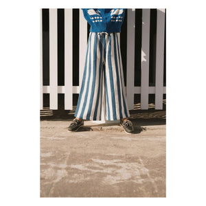 Tinycottons - Blaue Gestreifte Hose | Blau
