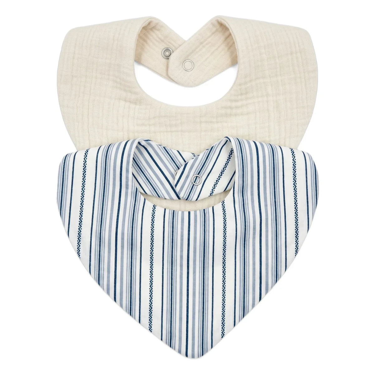 Editions Aimable - Bandana Brigitte - 2er-Set | Azure Stripes Poplin