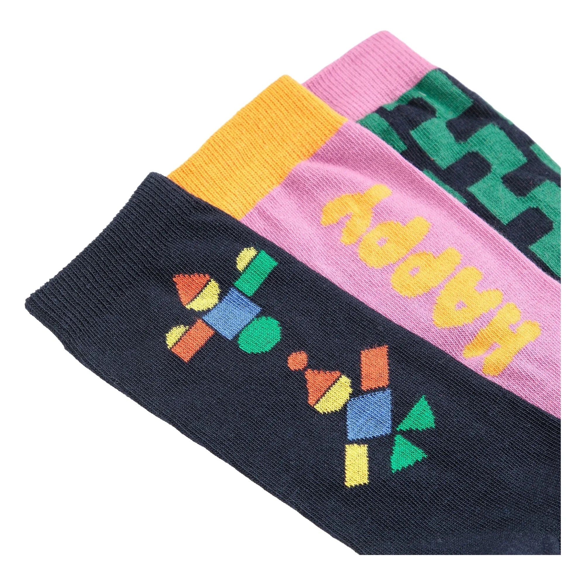 Bobo Choses – Fröhliches Socken-Set aus Bio-Baumwolle, 3er-Pack | Pink