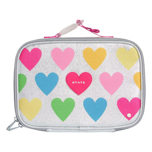 State Bags - Rodgers Irisée Heart Print Lunch-Box | Grey