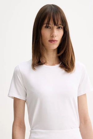 MM by Max Mara pamuk ve elastanlı basic kadın tişört MULINO