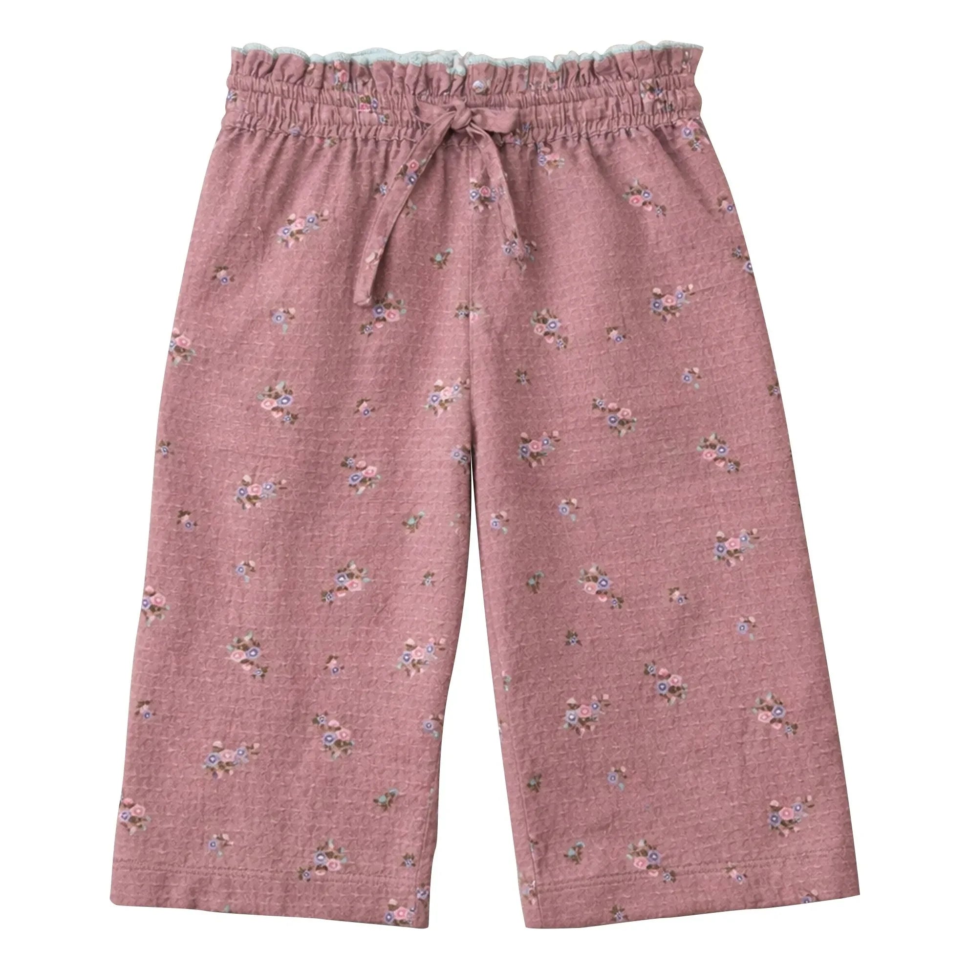 Lililotte - Paola Organische Baumwolle Hose mit Blumenmuster | Dusty Pink